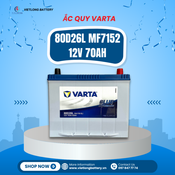 80D26L MF7152 12V 70AH