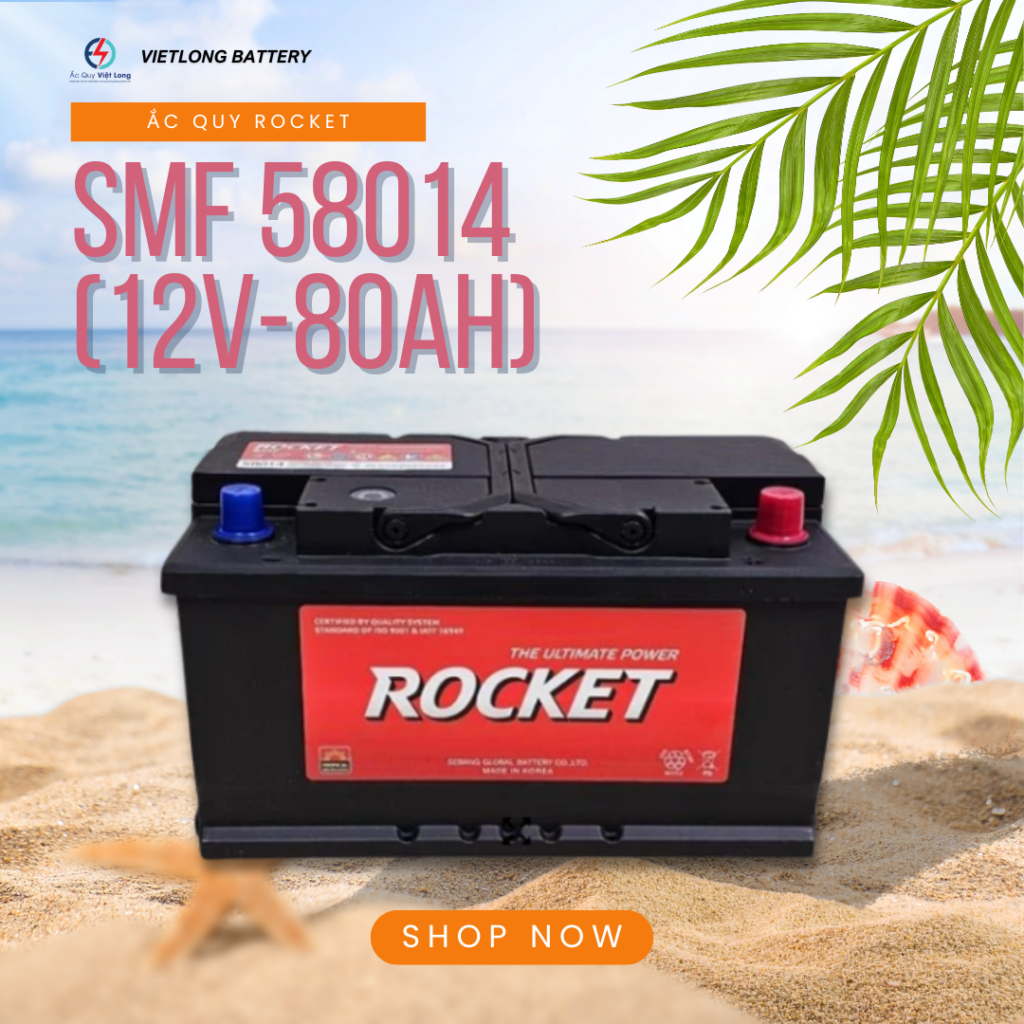 Ắc Quy Rocket SMF 58014 (12V-80AH) - Ắc Quy Việt Long