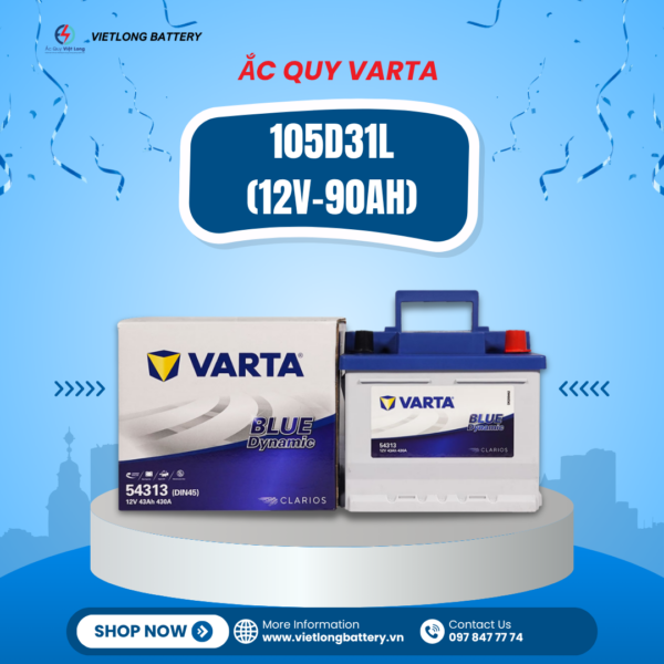 Varta 54313 DIN45(L) 12V - 43AH