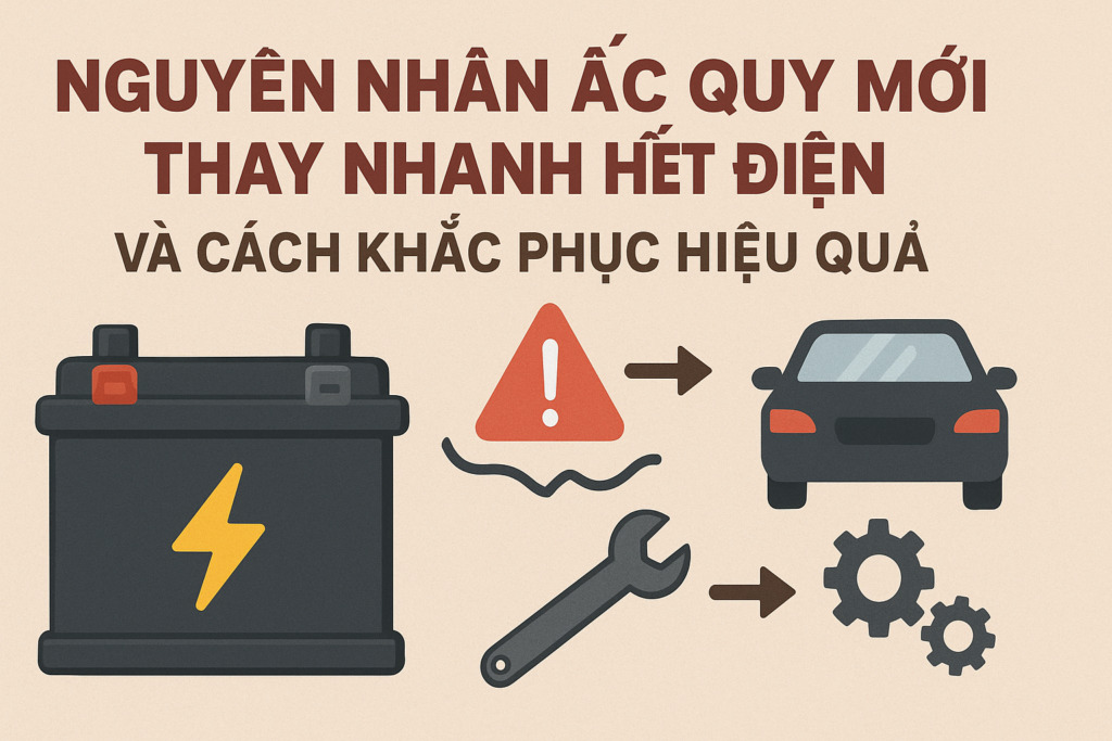 Nguyên nhân ắc quy mới thay nhưng vẫn nhanh hết điện