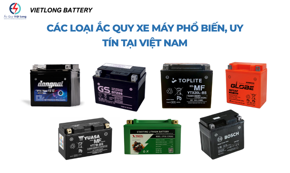 Các loại ắc quy xe máy phổ biến, uy tín tại việt nam