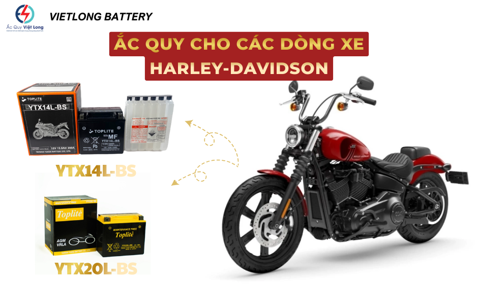 Ắc quy cho các dòng xe Harley-Davidson