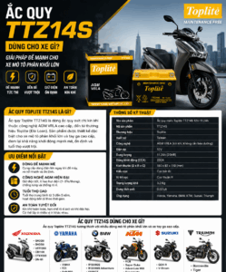 Ắc quy TTZ14S dùng cho xe gì?